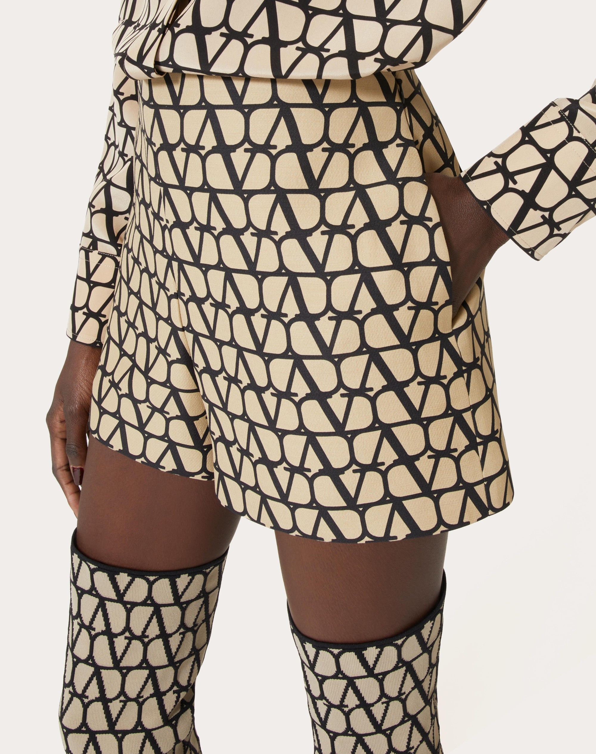 TOILE ICONOGRAPHE CREPE COUTURE SHORTS - 5