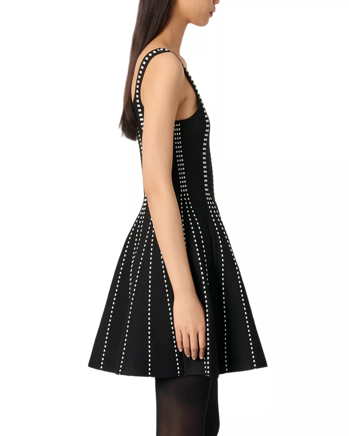 Short Jacquard Knit Dress - 4