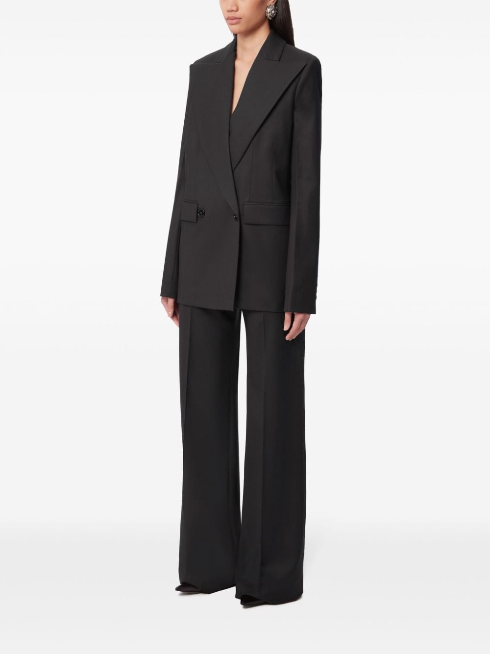Wide-Leg Wool Trousers - 3