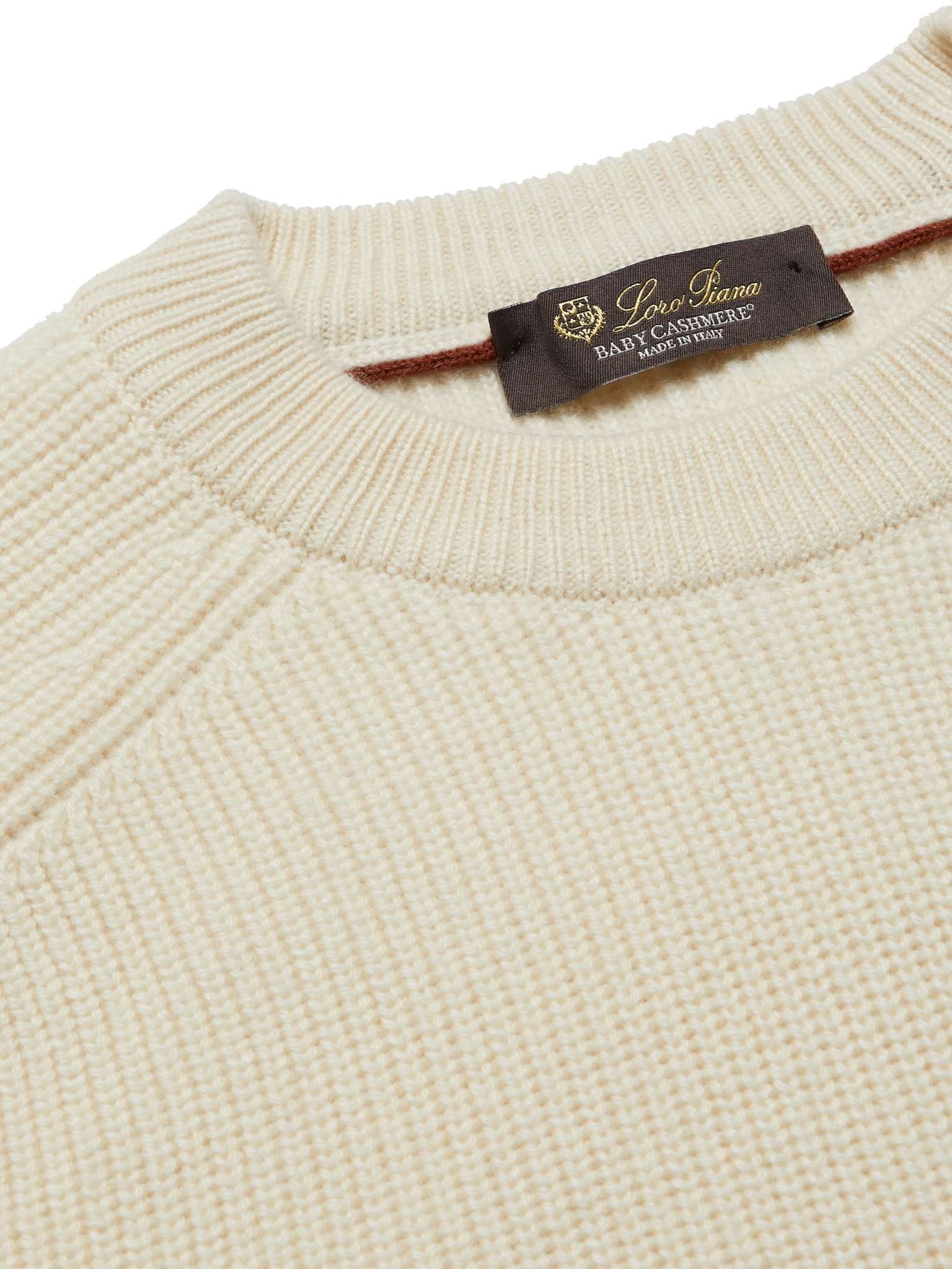 Lexington Striped Ribbed Baby Cashmere Sweater - 5