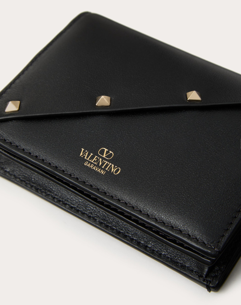 SMALL VALENTINO GARAVANI ROCKSTUD WISPY CALFSKIN WALLET 2