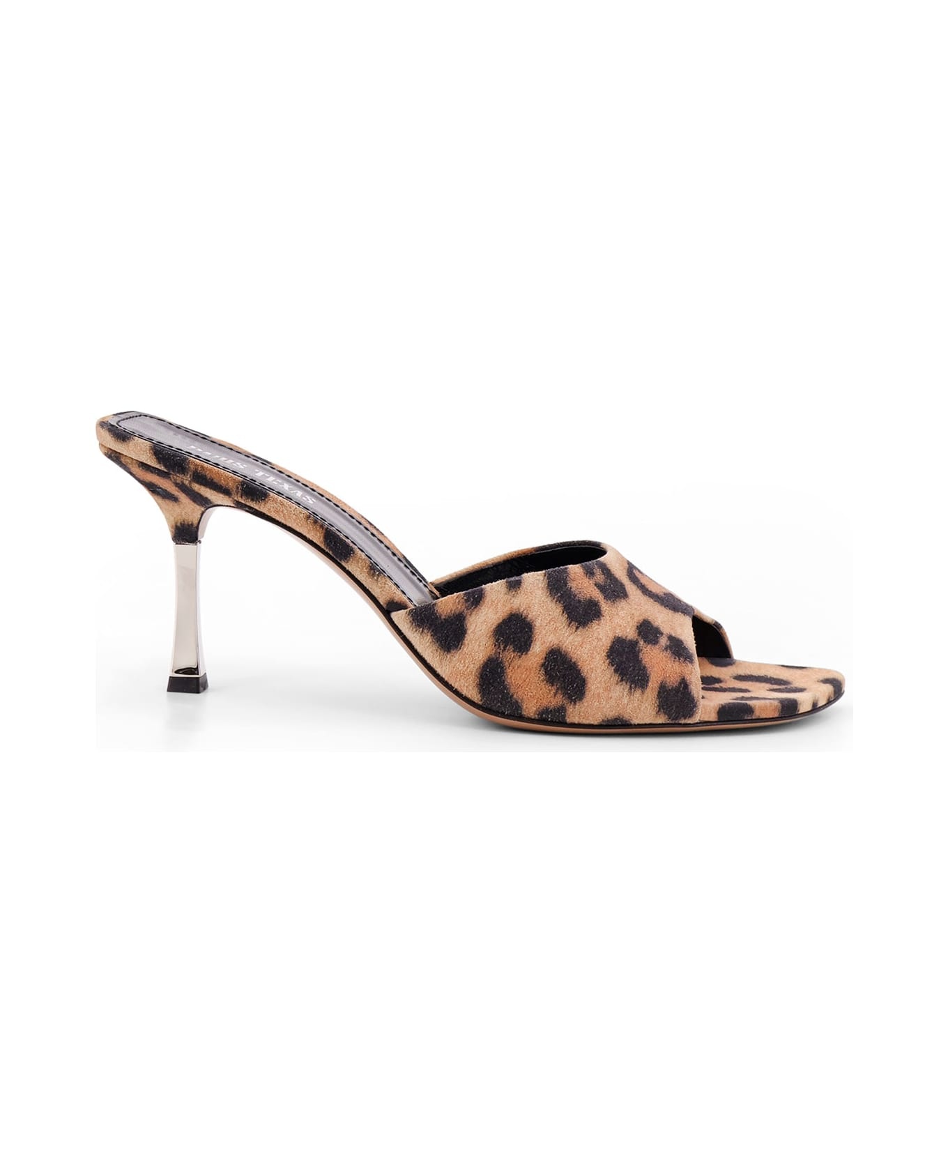 PARIS TEXAS Lorena suede sandals with animal print レザー PARIS TEXAS Lorena Suede Sandals With Animalier Printed