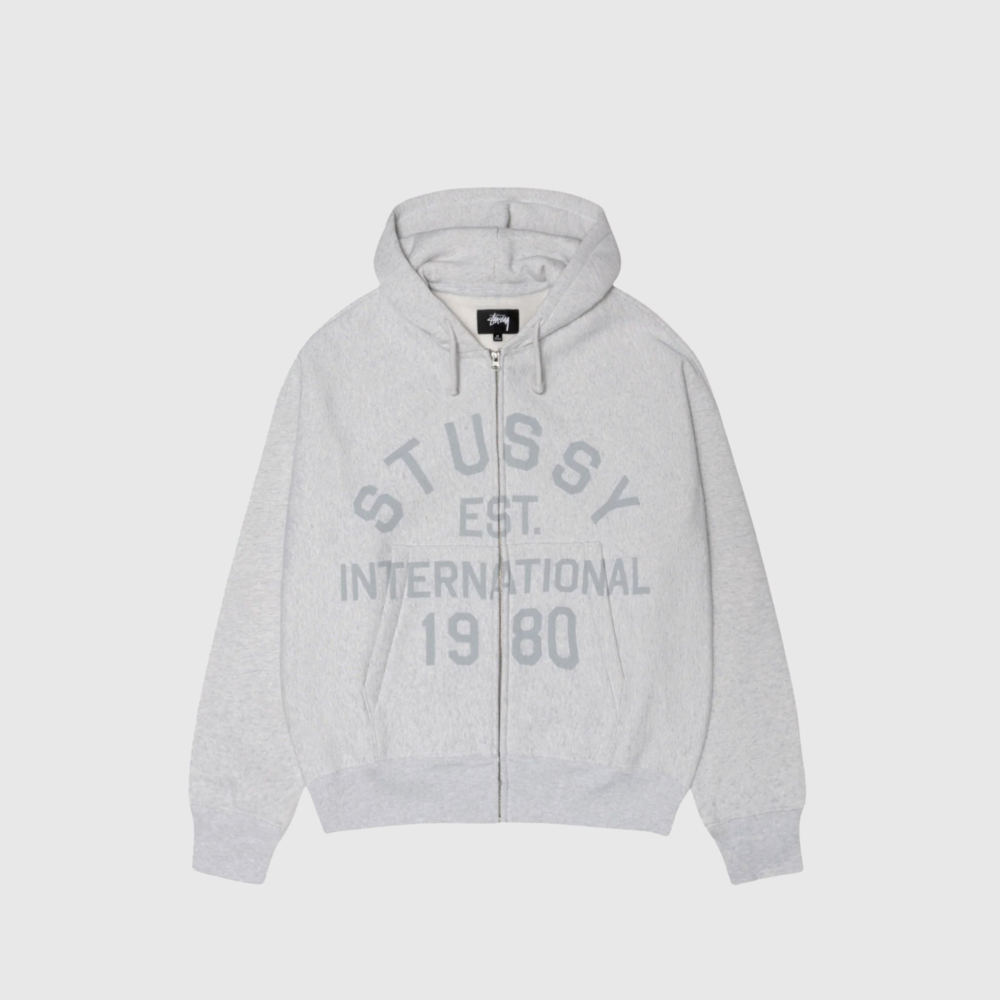 STUSSY EST. PRINTED ZIP HOODY - 1
