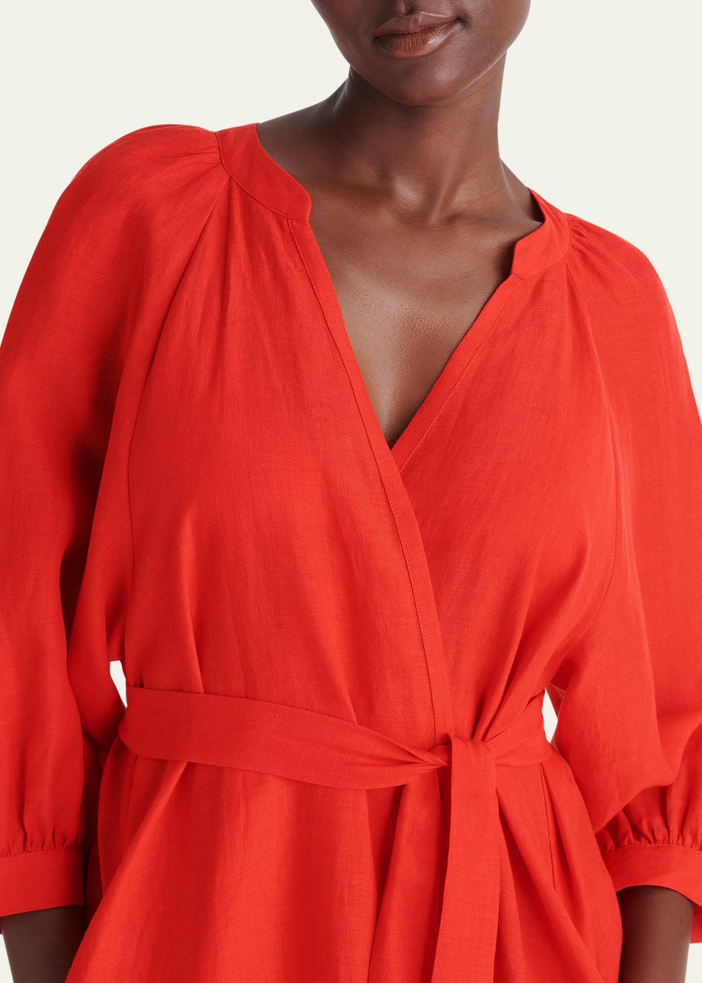 Joie Maxi Linen Wrap Dress - 4