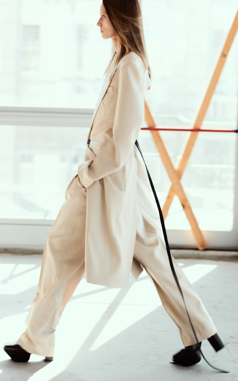 Deep Pleat Wool Straight-Leg Pants neutral 3