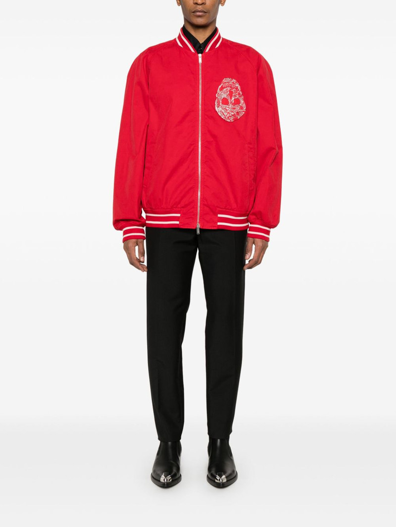 Alexander McQueen skull-appliqué bomber jacket outlook
