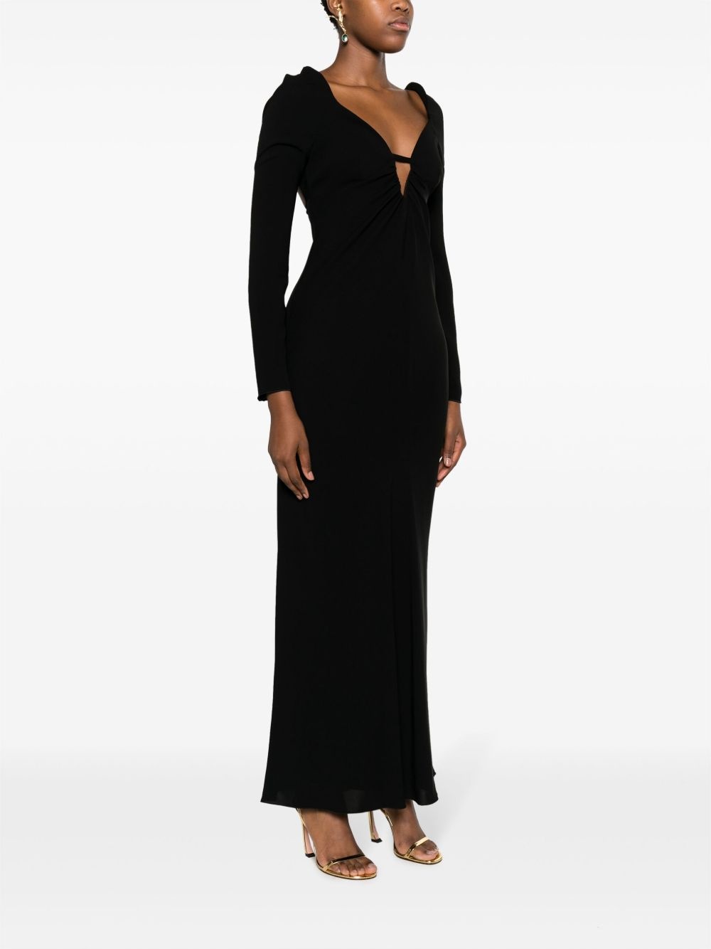cut-out cady maxi dress - 3