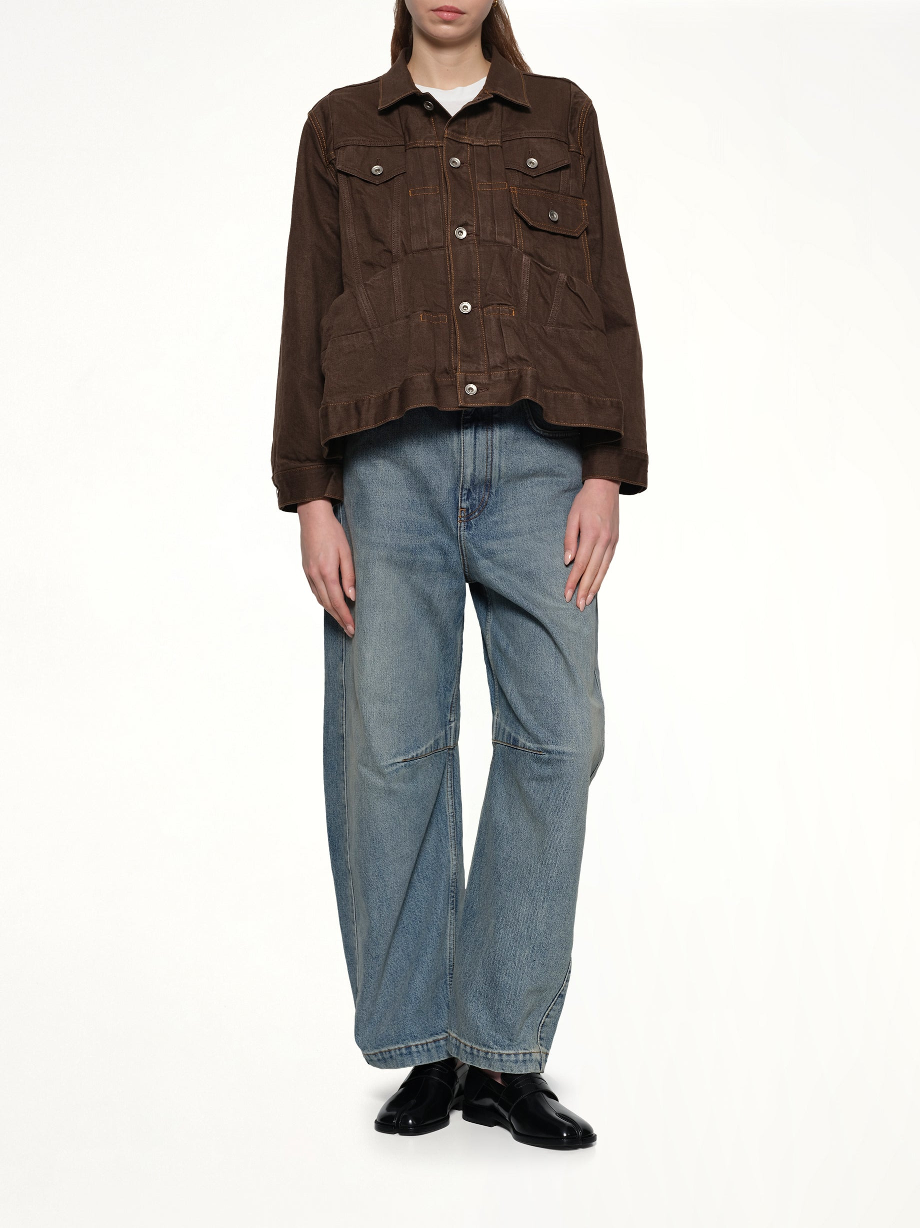 Denim Jacket in Brown - 4