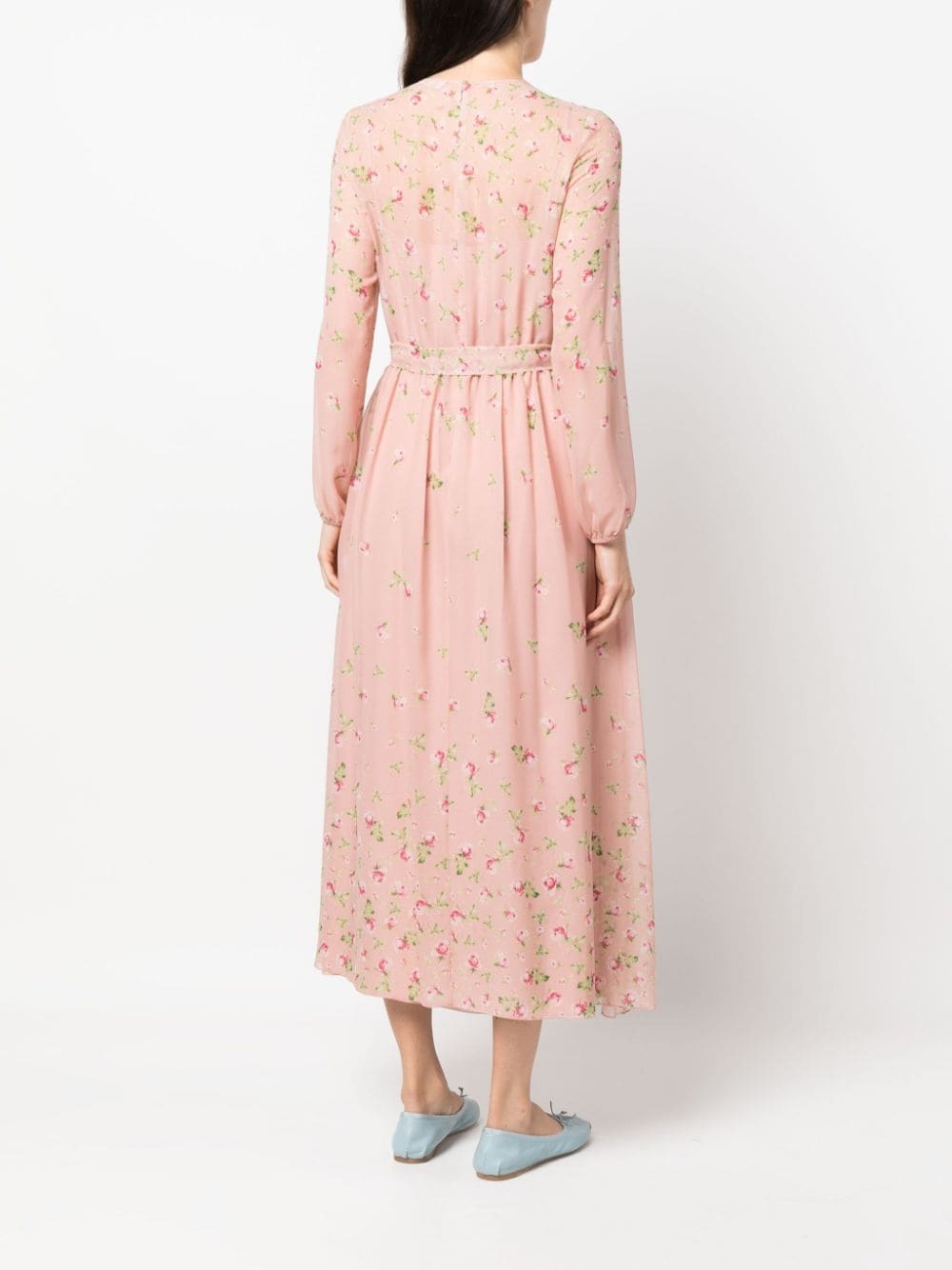 floral-print long-sleeve dress - 4