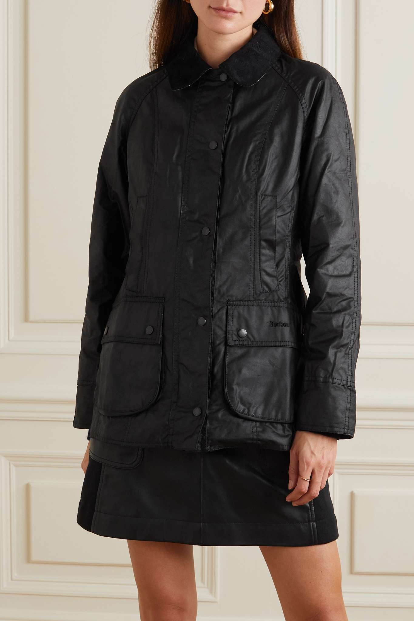Beadnell corduroy-trimmed waxed-cotton jacket - 3