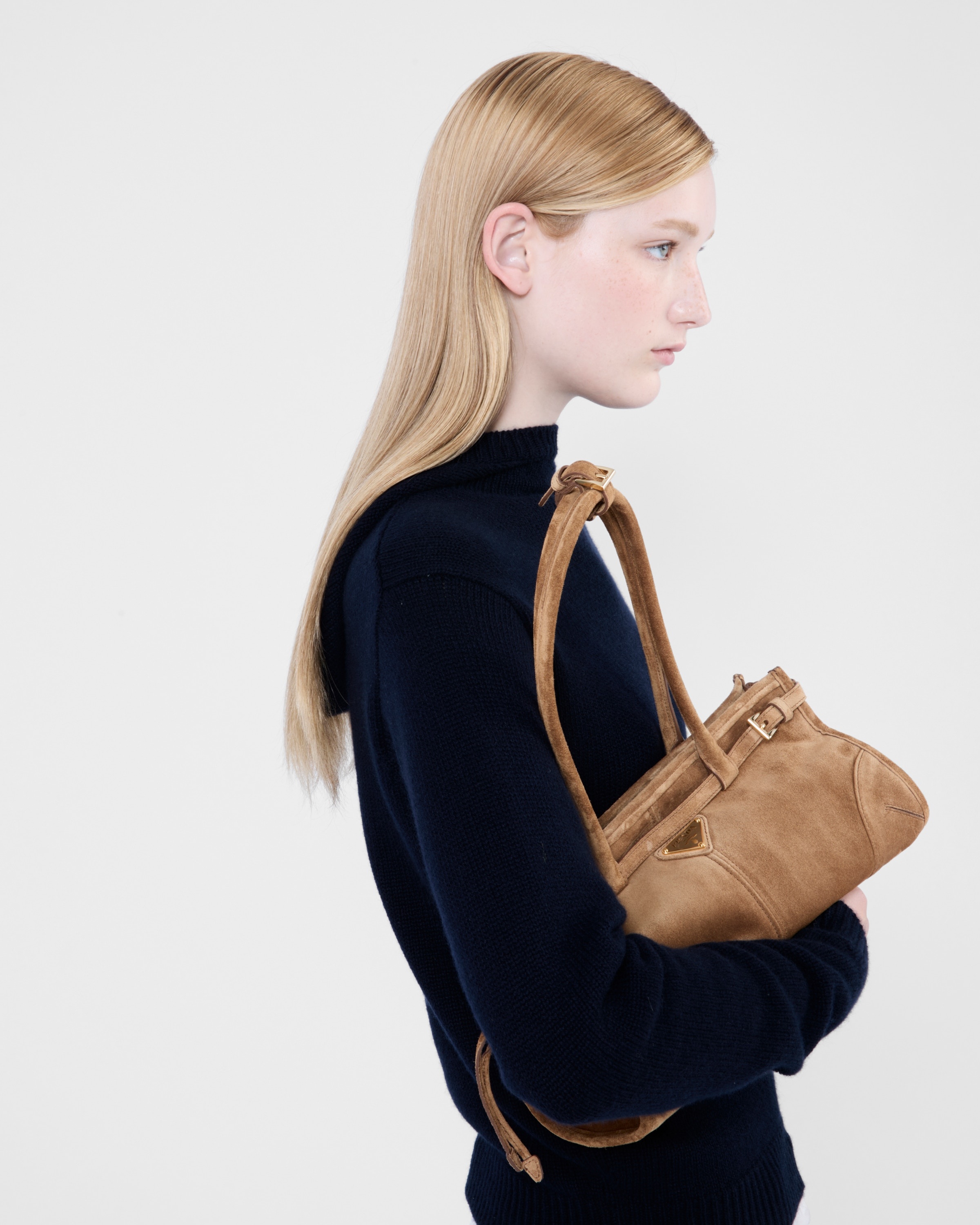 Prada Bonnie medium suede handbag - 2