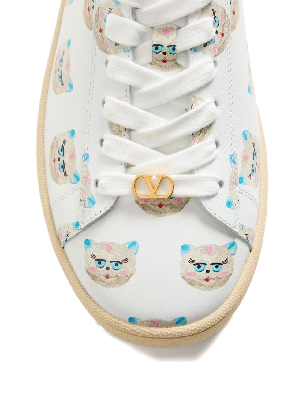 ROYCO SNEAKER IN NAPPA CALFSKIN WITH LE CHAT DE LA MAISON MOTIF - 5