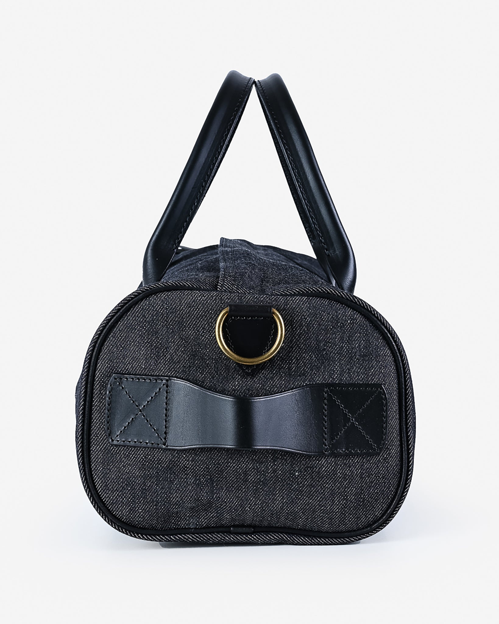IHE-35-IND 21oz Selvedge Denim and Buttero Leather Holdall - Indigo - 7