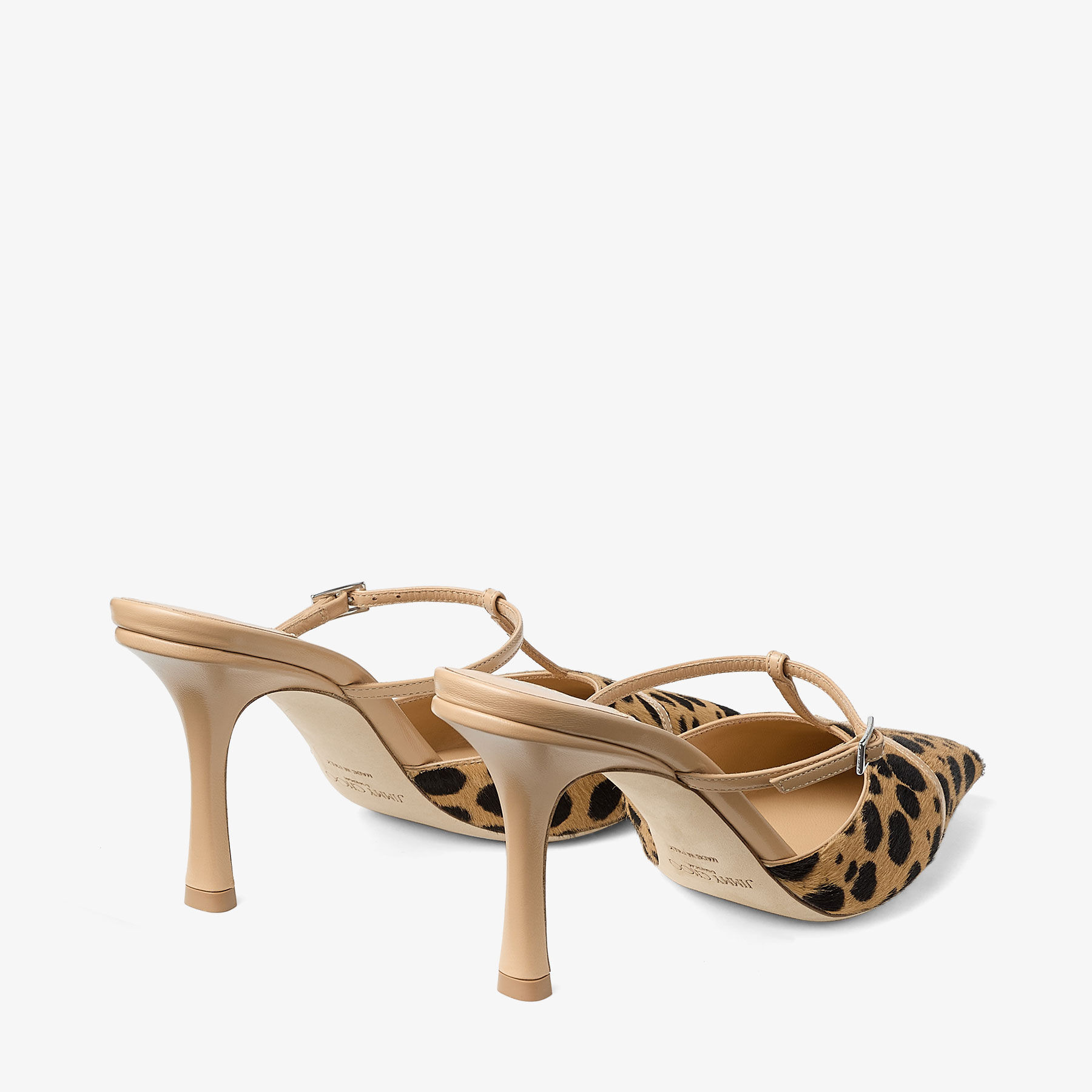 Gloria Mule 85
Natural Cheetah Print Pony Leather Mules - 5