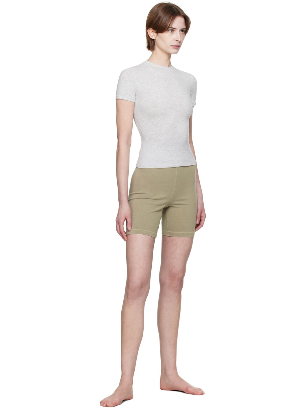 Gray Cotton Jersey T-shirt - 5