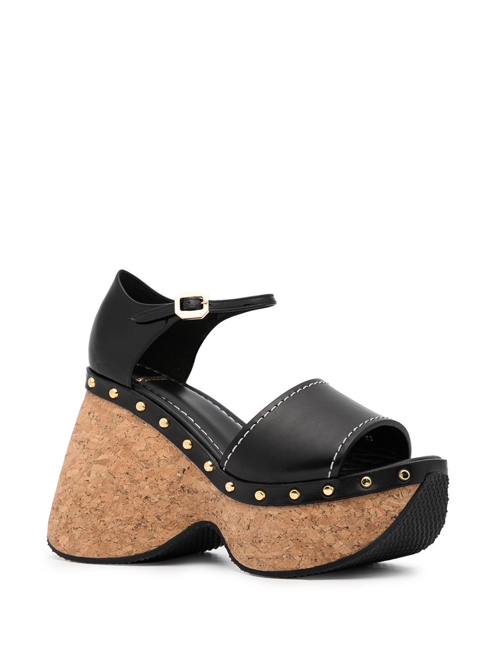 chunky platform leather sandals - 2