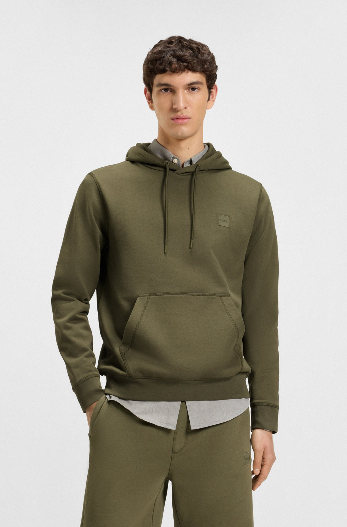 REGULAR-FIT HOODIE IN COTTON TERRY WITH LOGO PATCH - 2