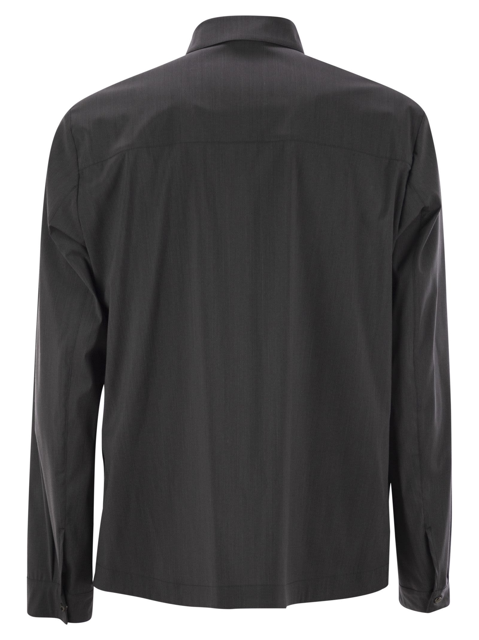 Herno Men Shirt-Cut Jacket In Tech Wool - 2