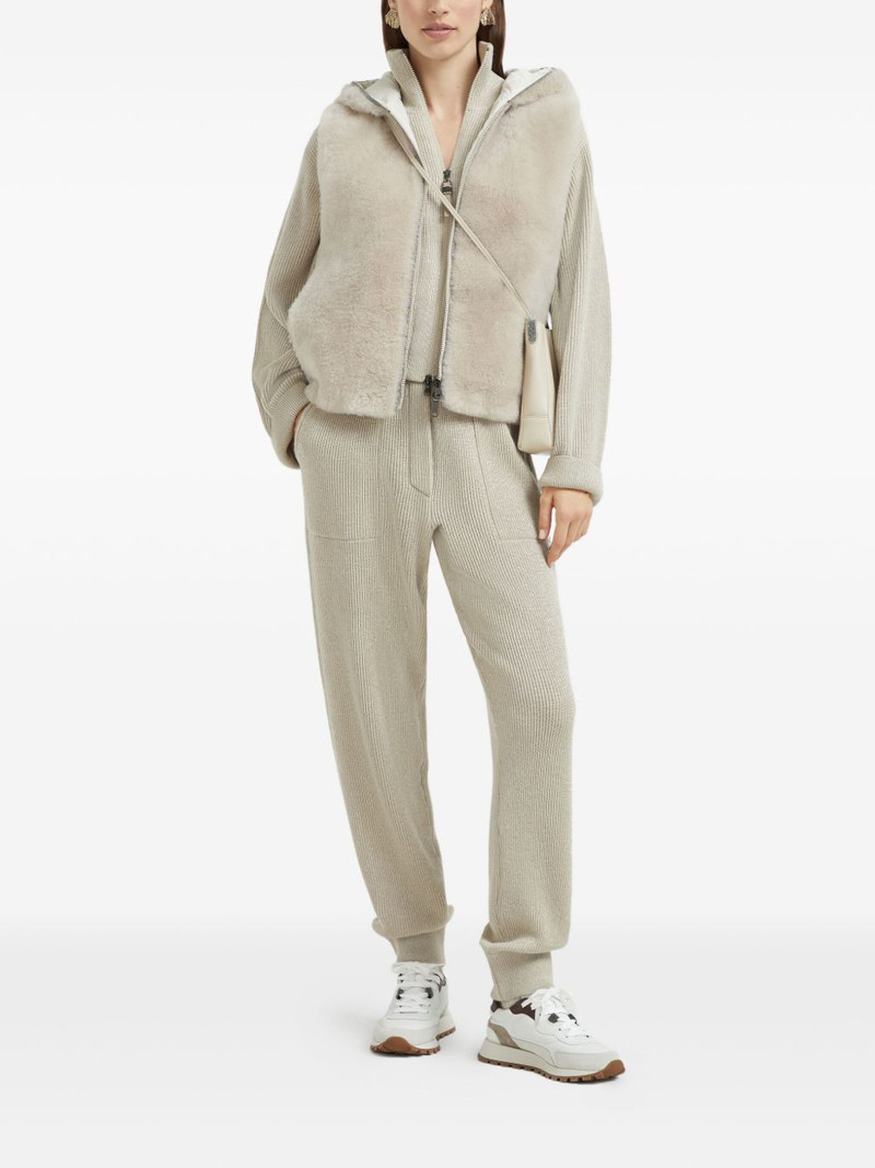 Brunello Cucinelli ribbed zip-front sweater outlook
