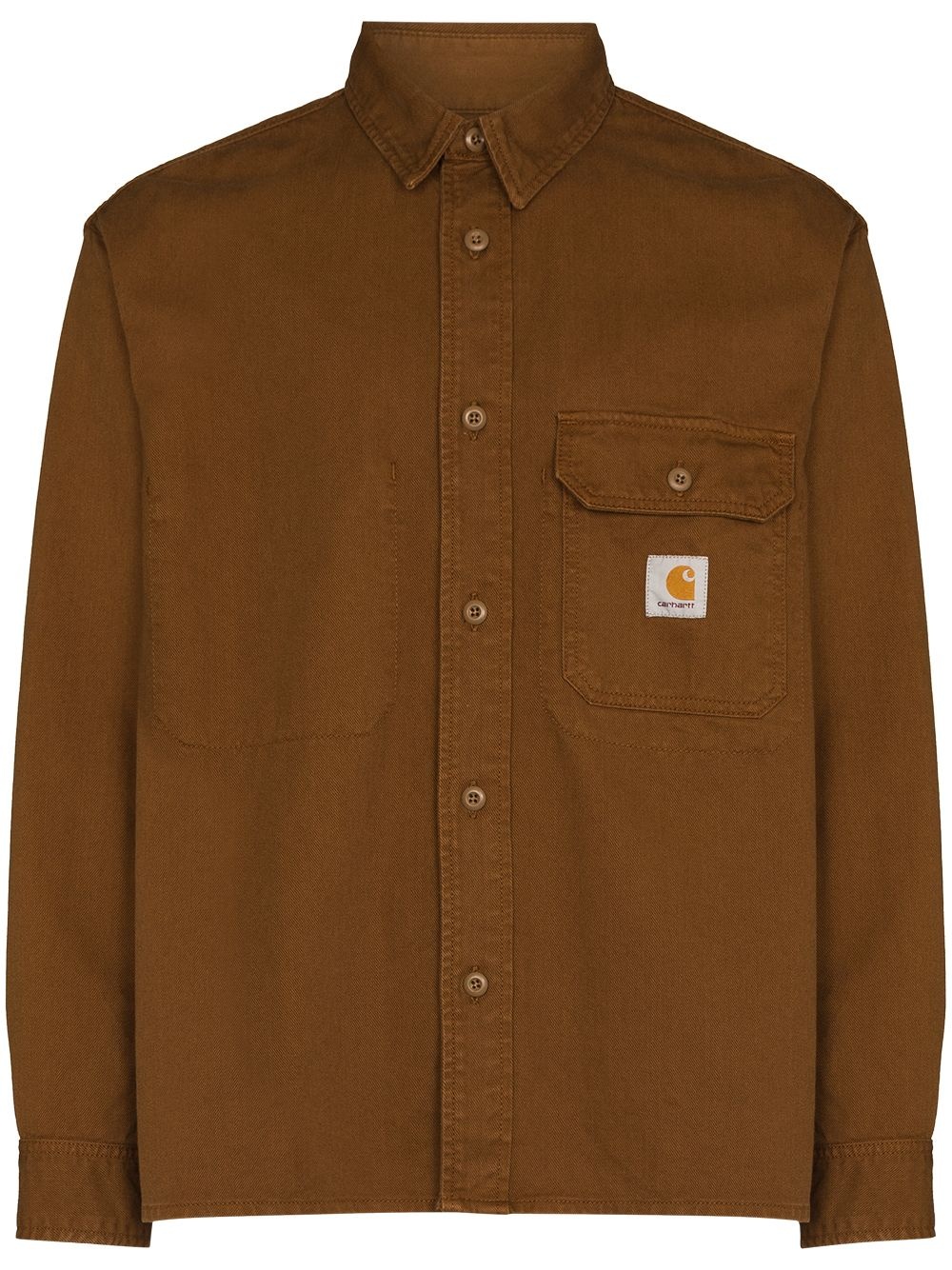 Reno logo patch shirt jacket - 1