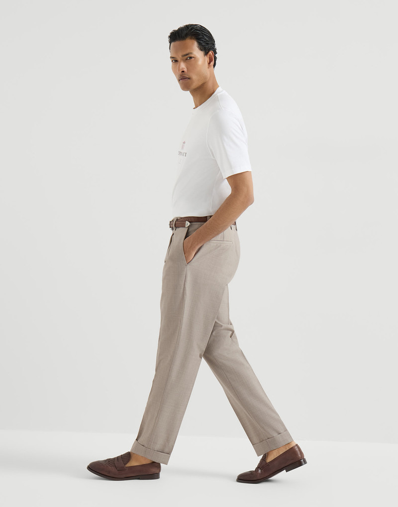 Virgin wool fresco trousers with pleat 5