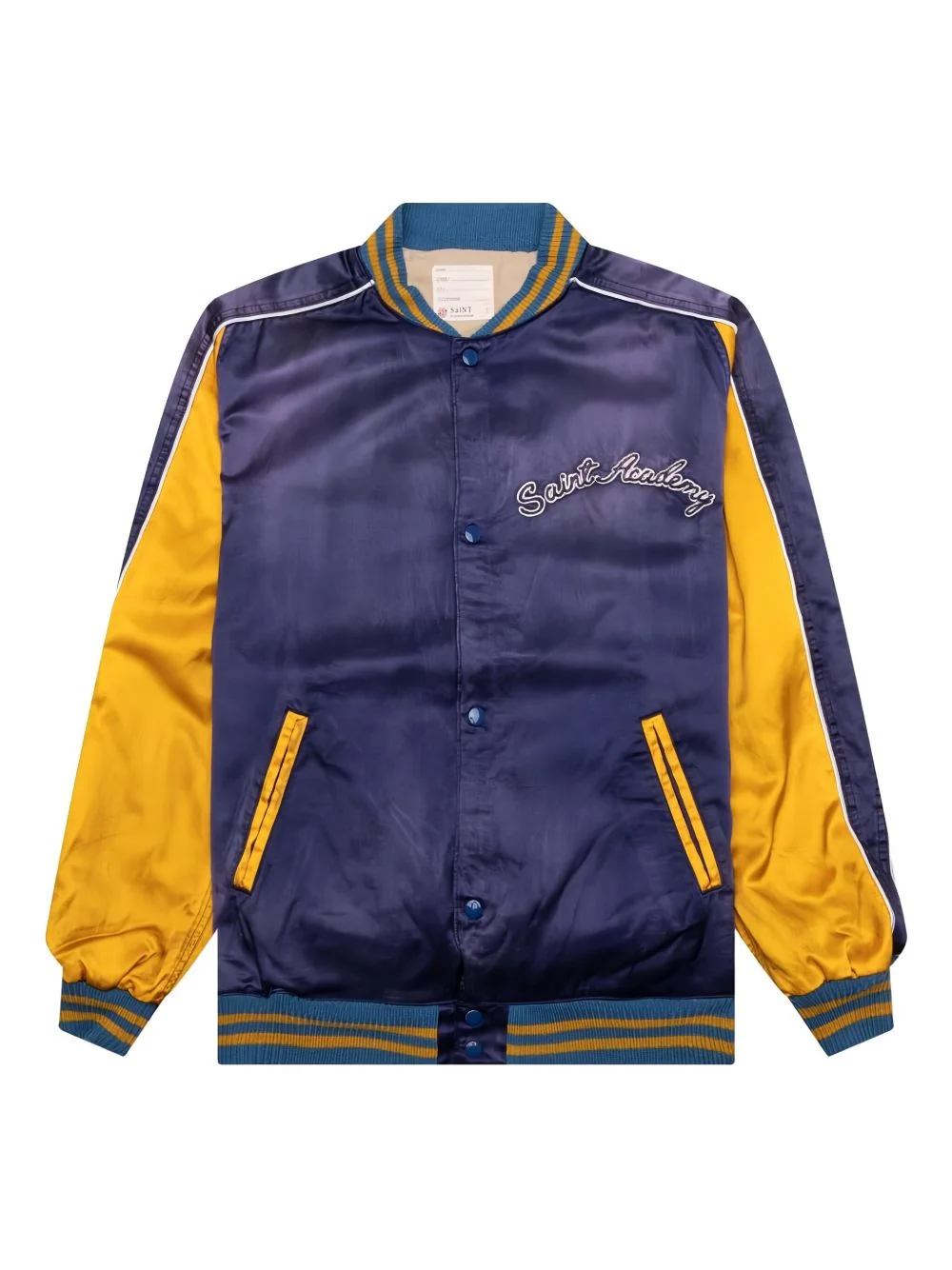 satin-panel bomber jacket - 1