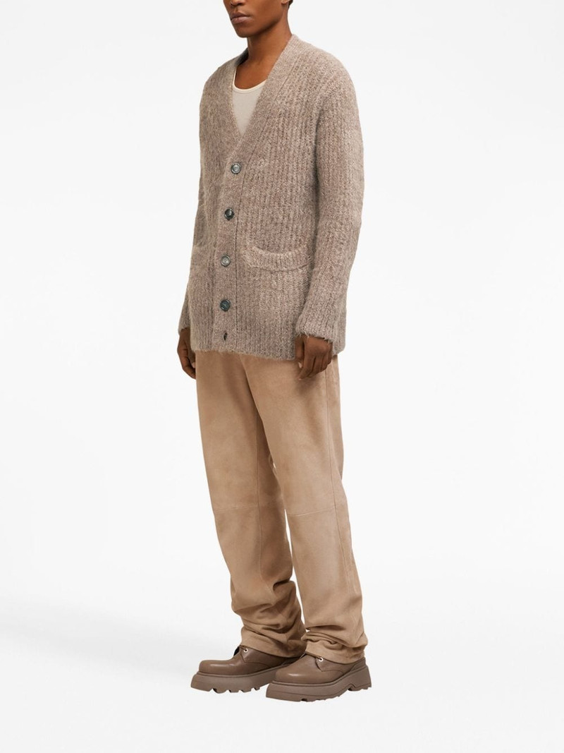 AMI Paris V-neck rib-knit cardigan outlook