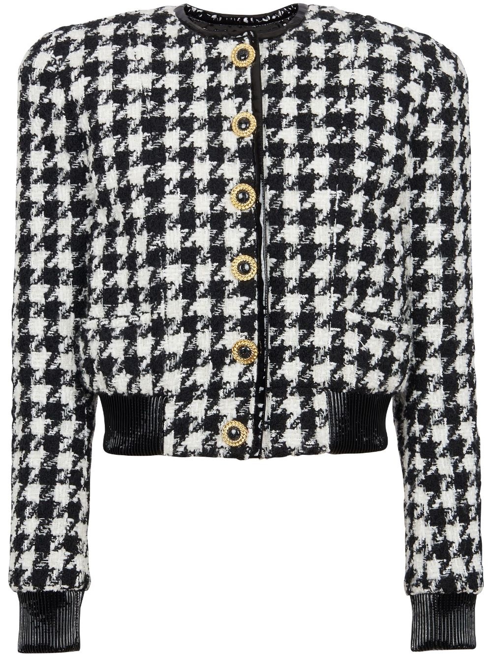 6-Button houndstooth tweed jacket - 1
