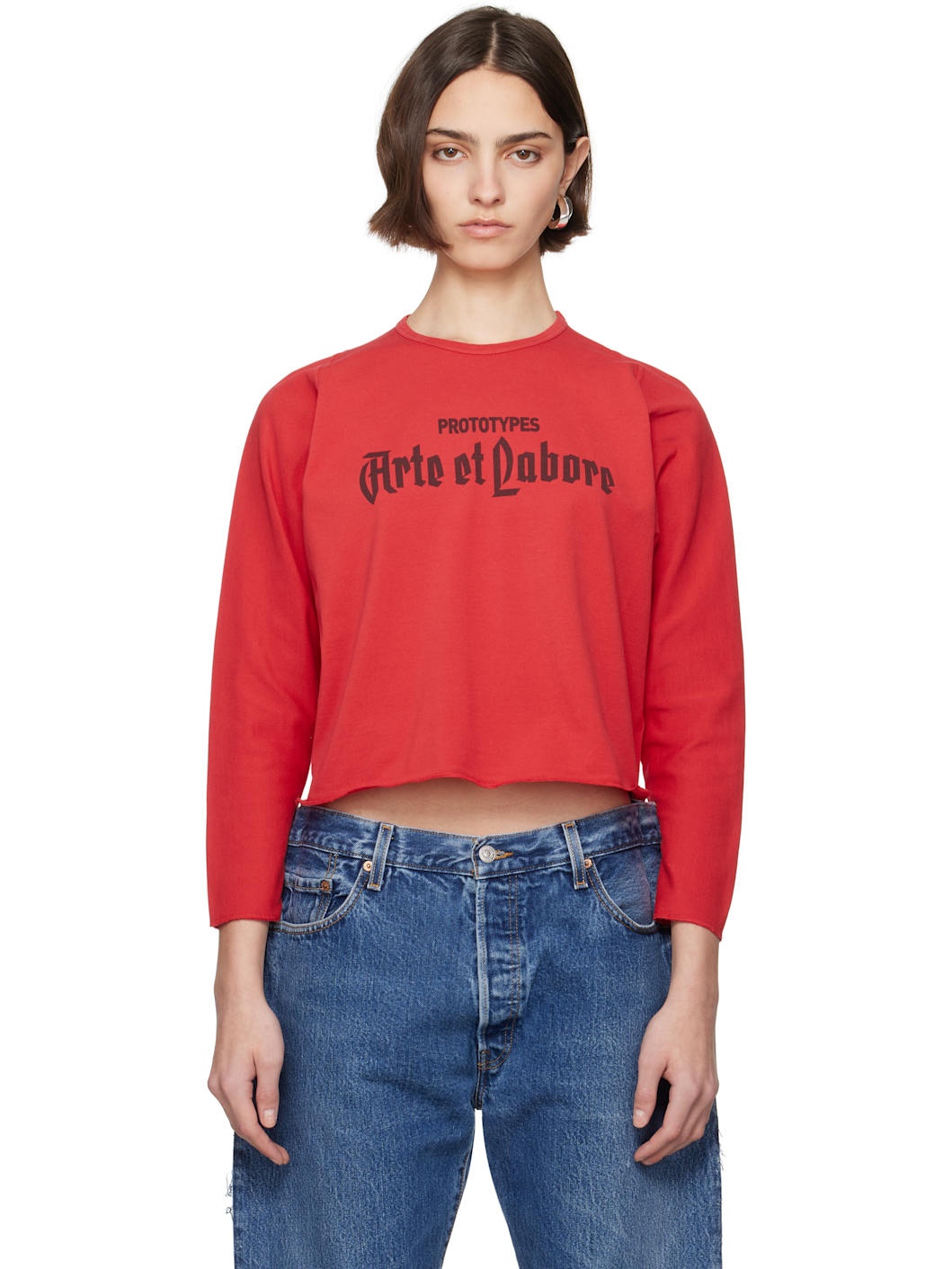 Red L.S. 'Arte et Labore' T-shirt - 1