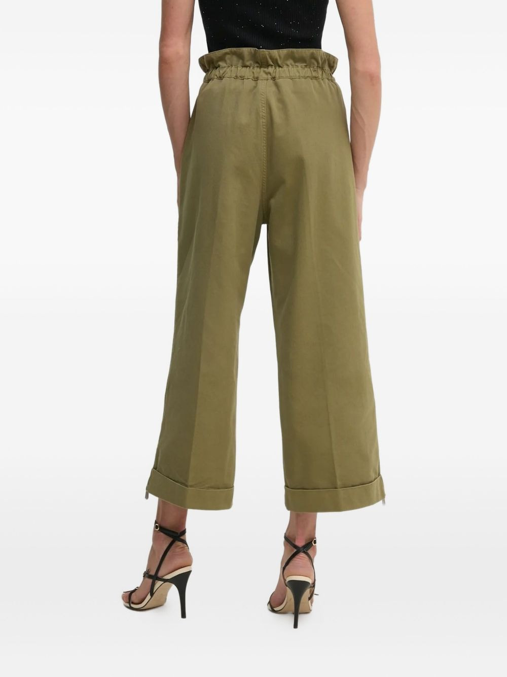 drawstring cuffed trousers - 2