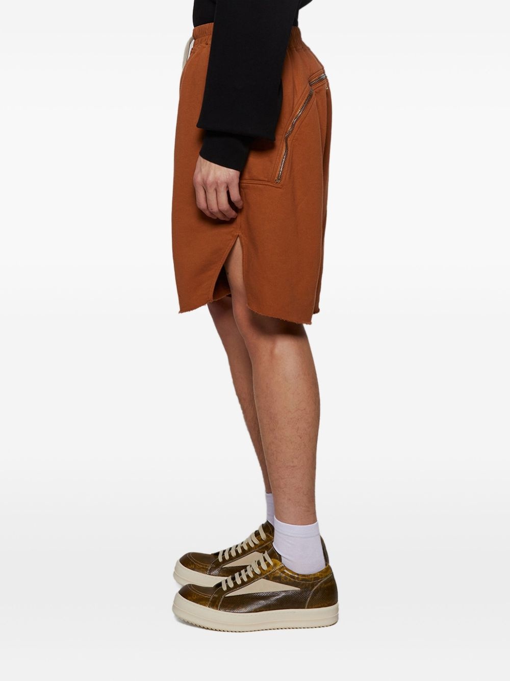 drawstring-waist shorts - 4