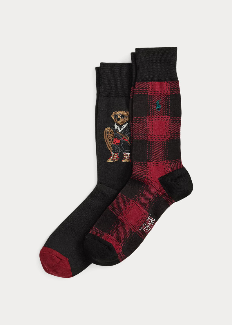 Polo Bear & Plaid Trouser Sock 2-Pack 1