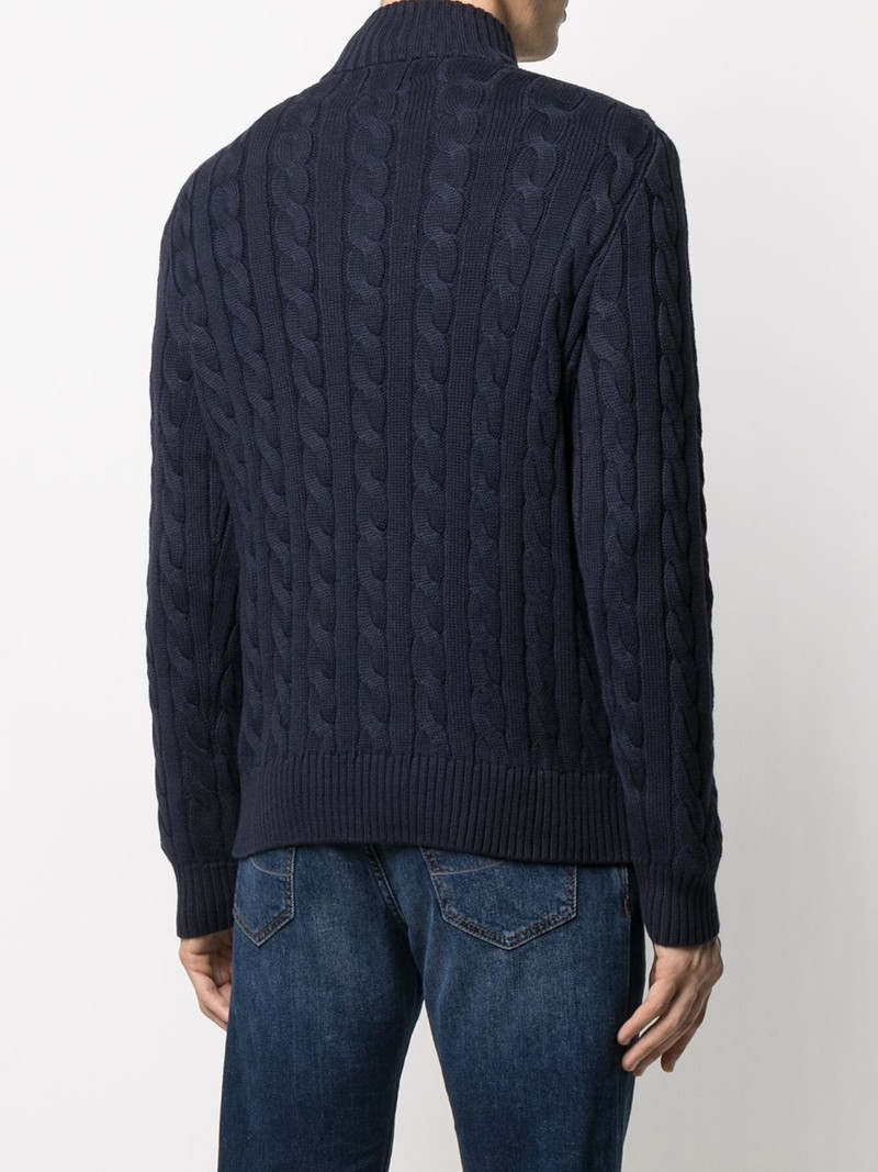 cable knit half-zip jumper 4