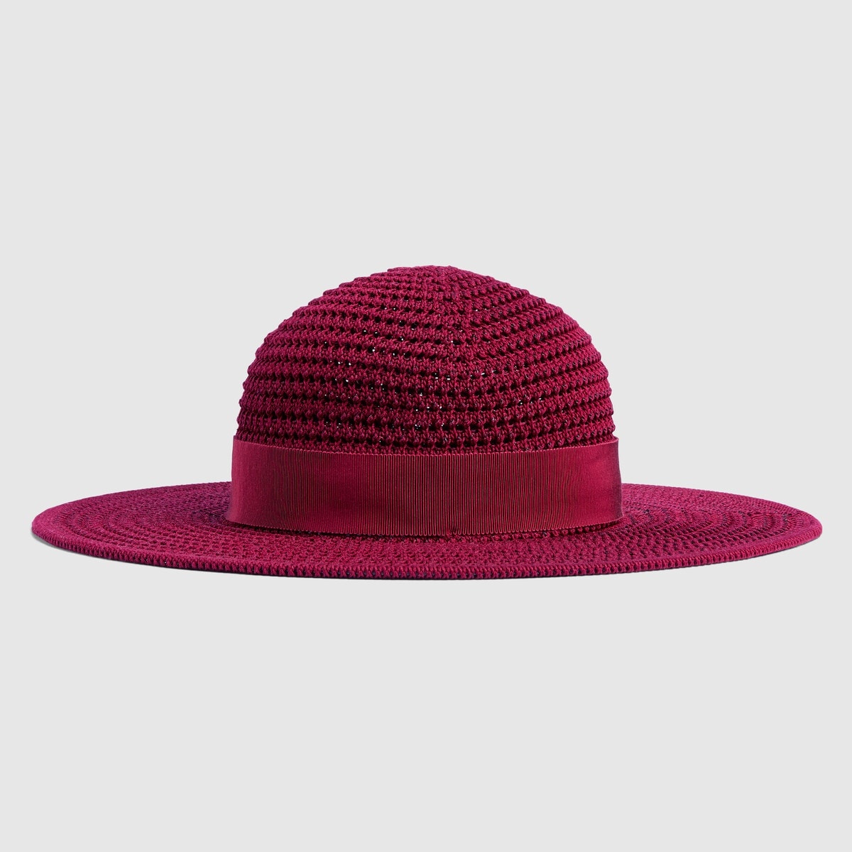 Crochet cotton wide-brimmed hat - 2