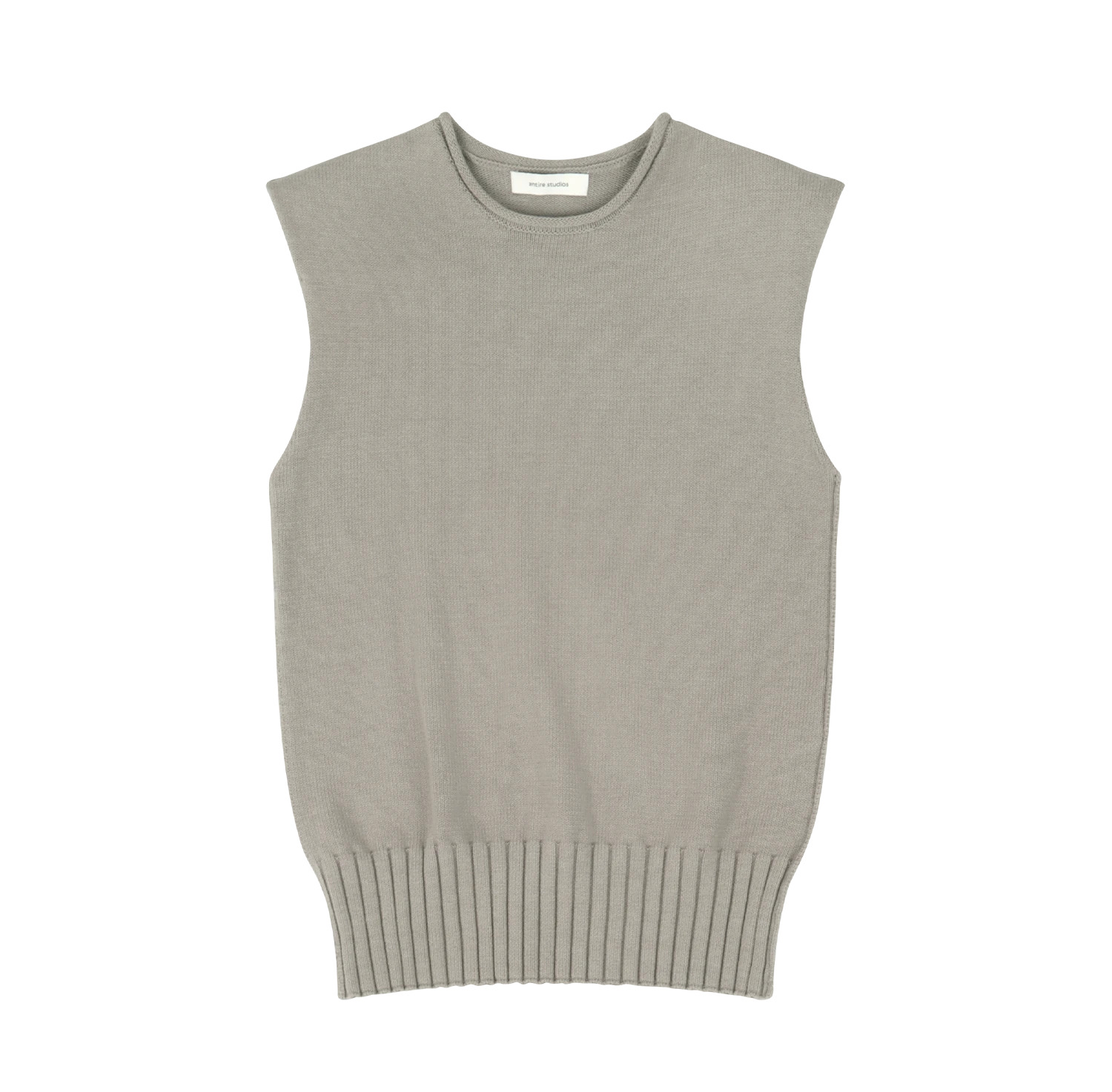 BURNS KNIT VEST MIDDLE GREY - 1