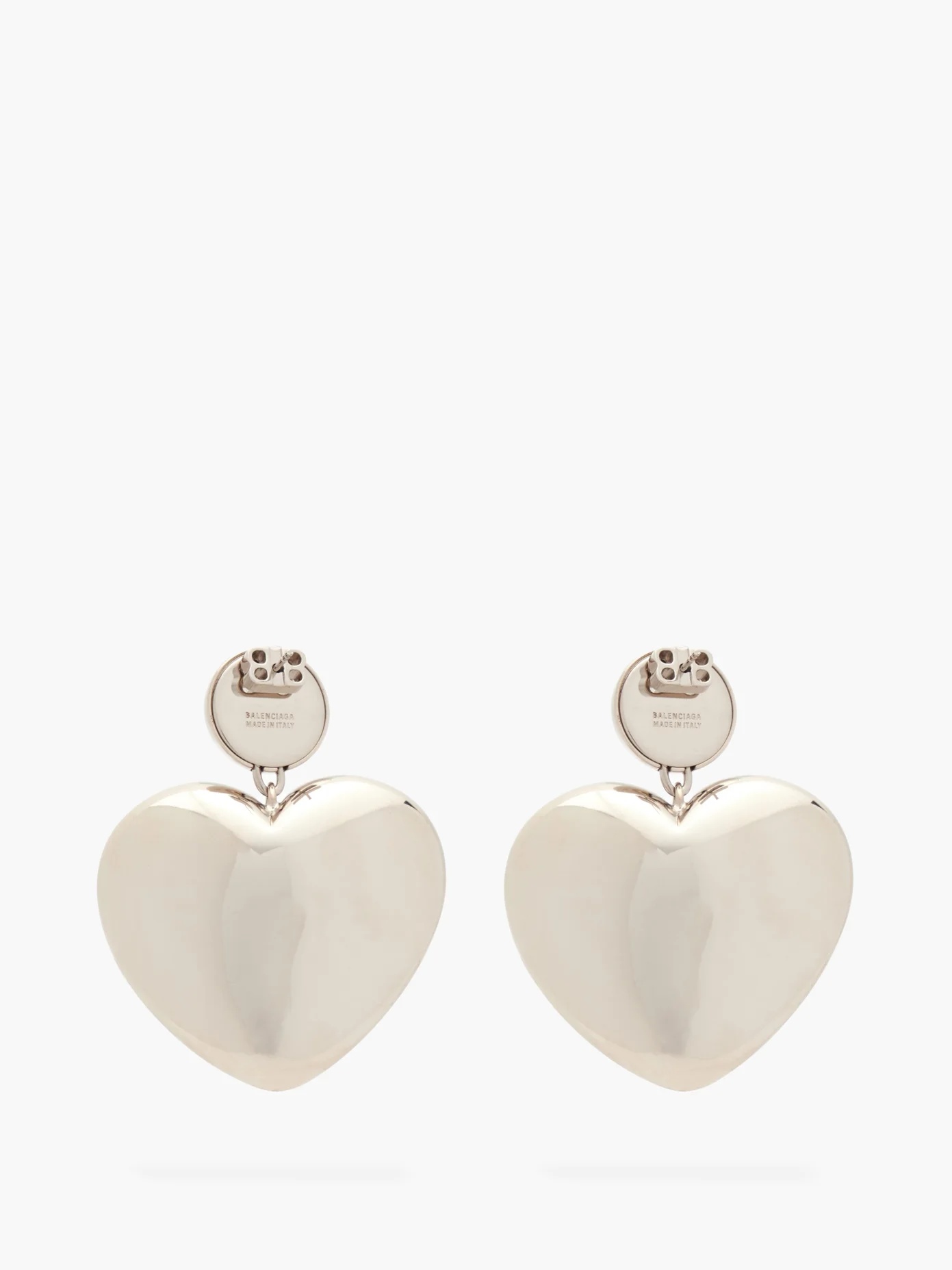 Susi logo-engraved heart drop earrings - 5