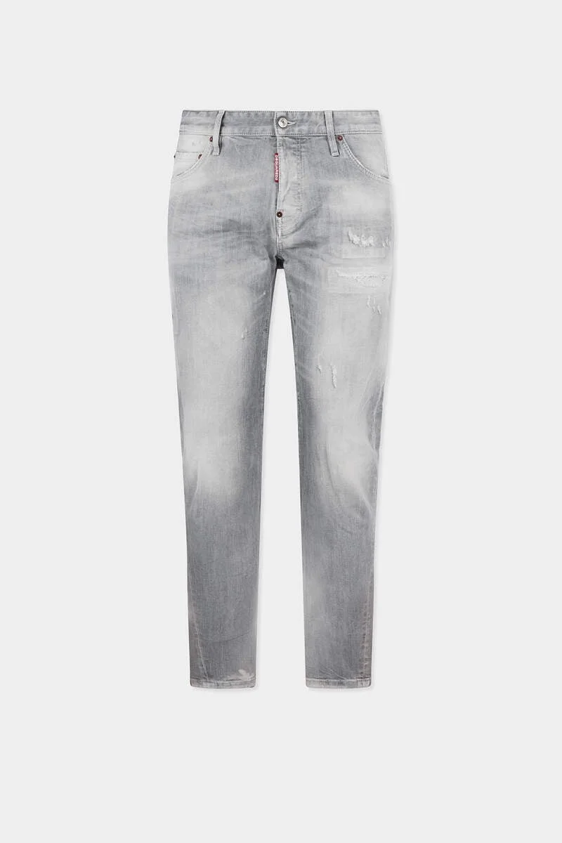 BRUSHED GREY WASH SLIM TWIST JEANS - 1