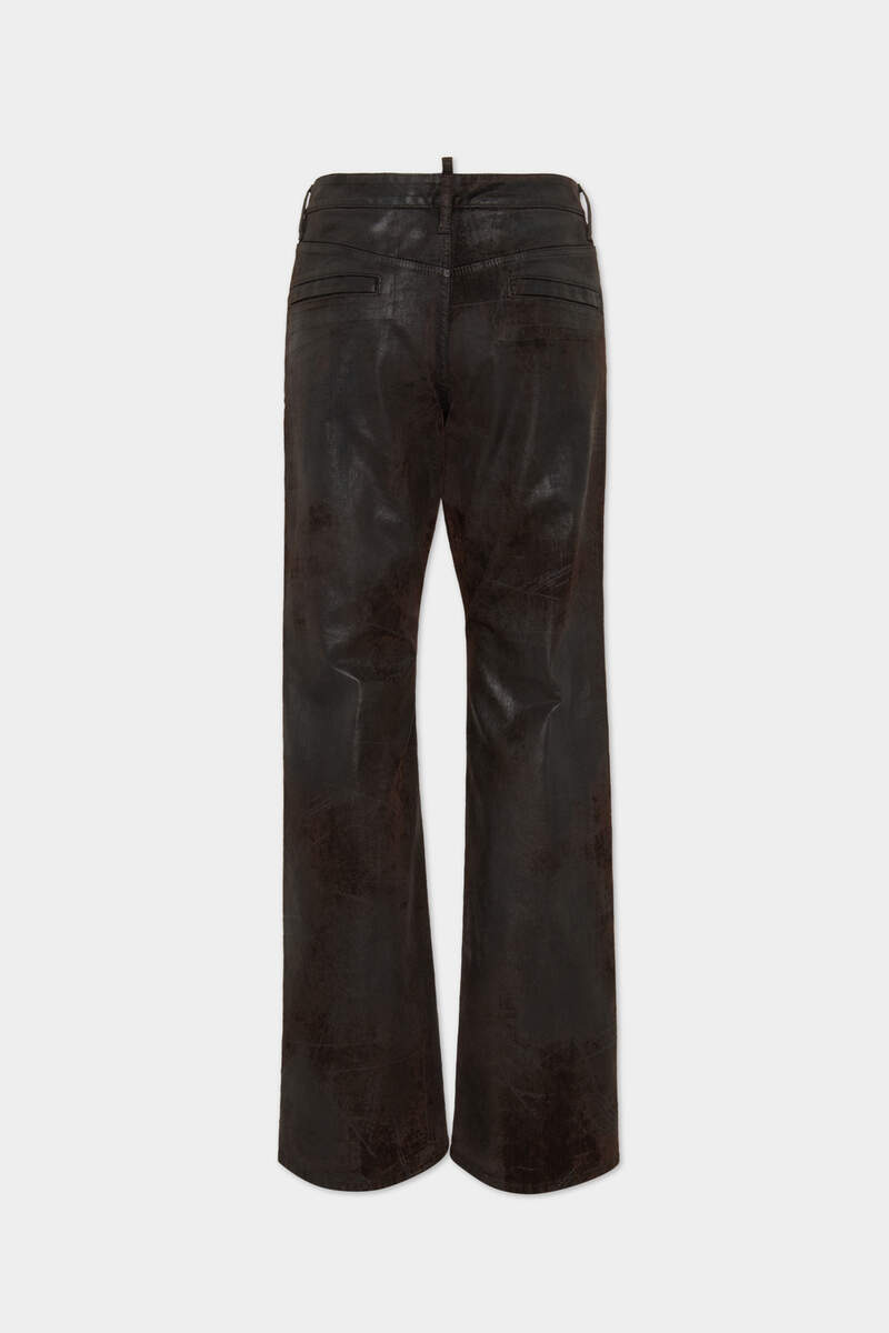 BURNT PRESSED VELVET BIKER PANT - 2