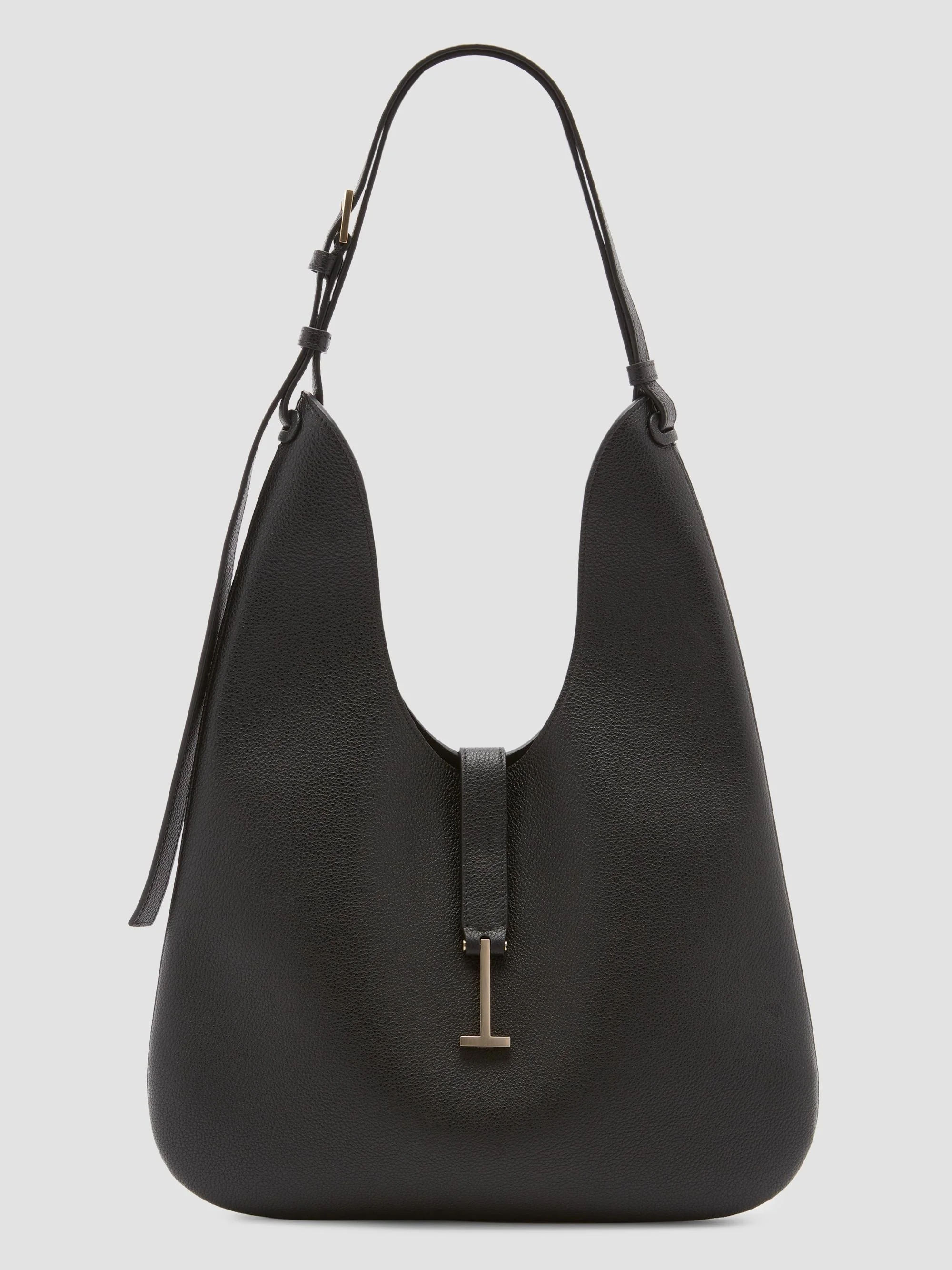 Women's Kara Medium Leather Hobo Bag - Black - 1