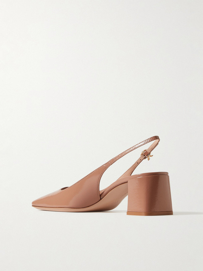 Nuit 55 Glossed-leather Slingback Pumps 3