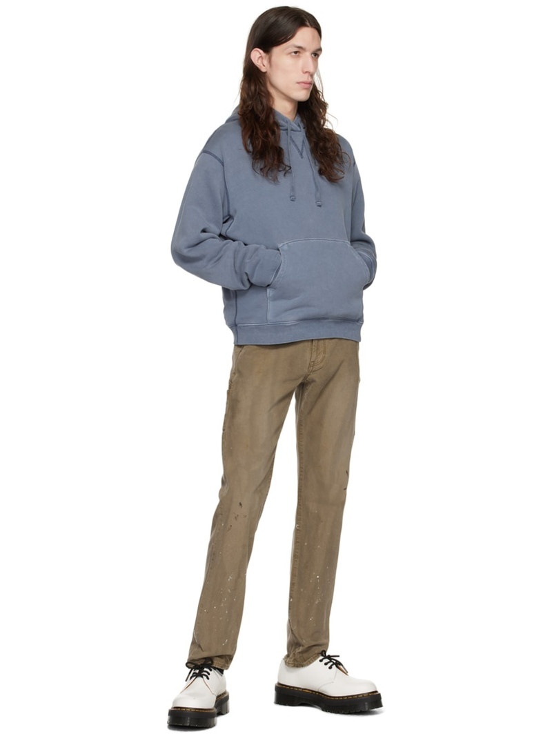 John Elliott Blue Thermal Hoodie outlook