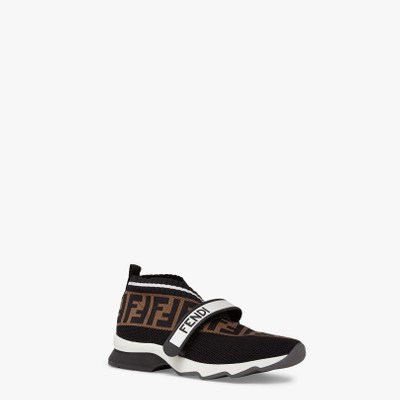 FENDI Black fabric sneakers outlook