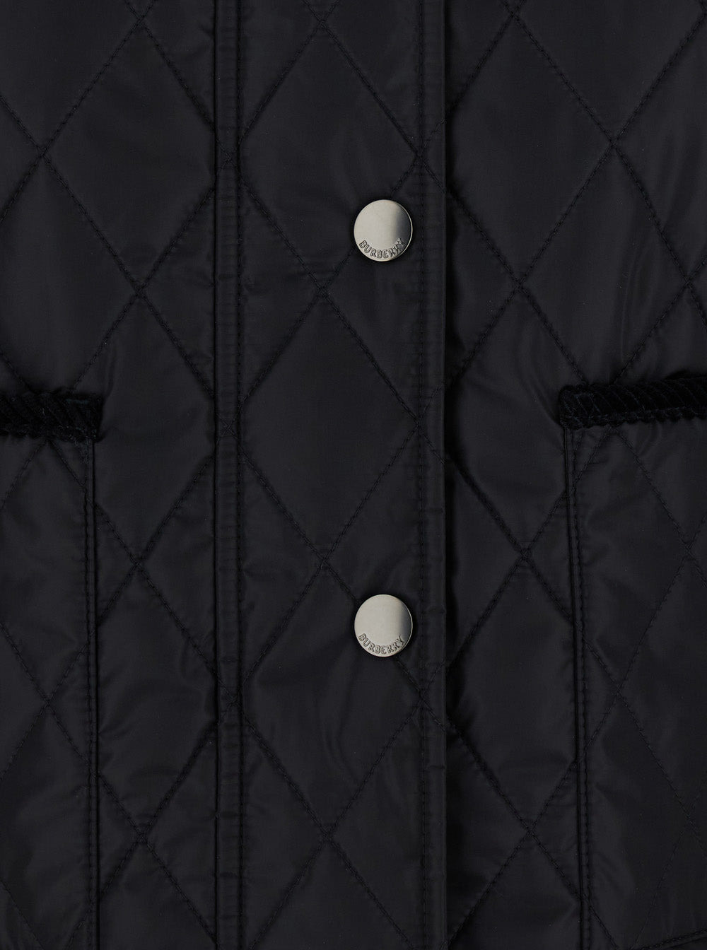 Burberry Women 'Oldham' Black Quilted Jacket With Corduroy Collar In Tech Fabric Woman - 3