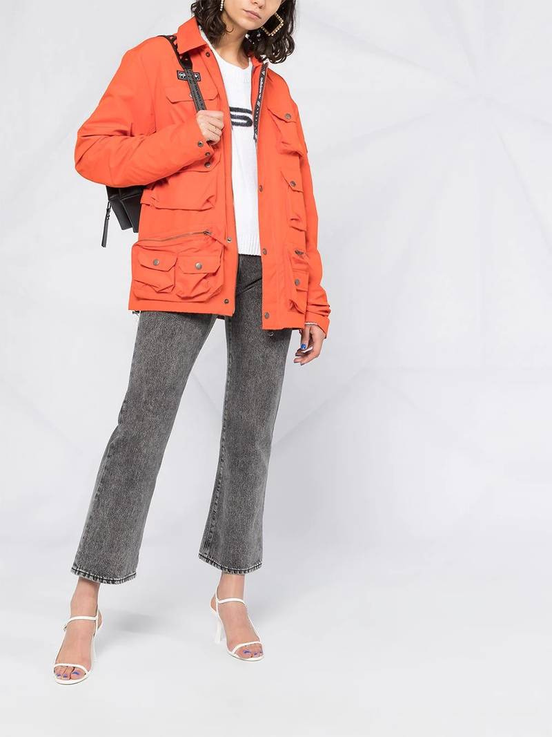 Off-White cropped leg mid-rise jeans outlook