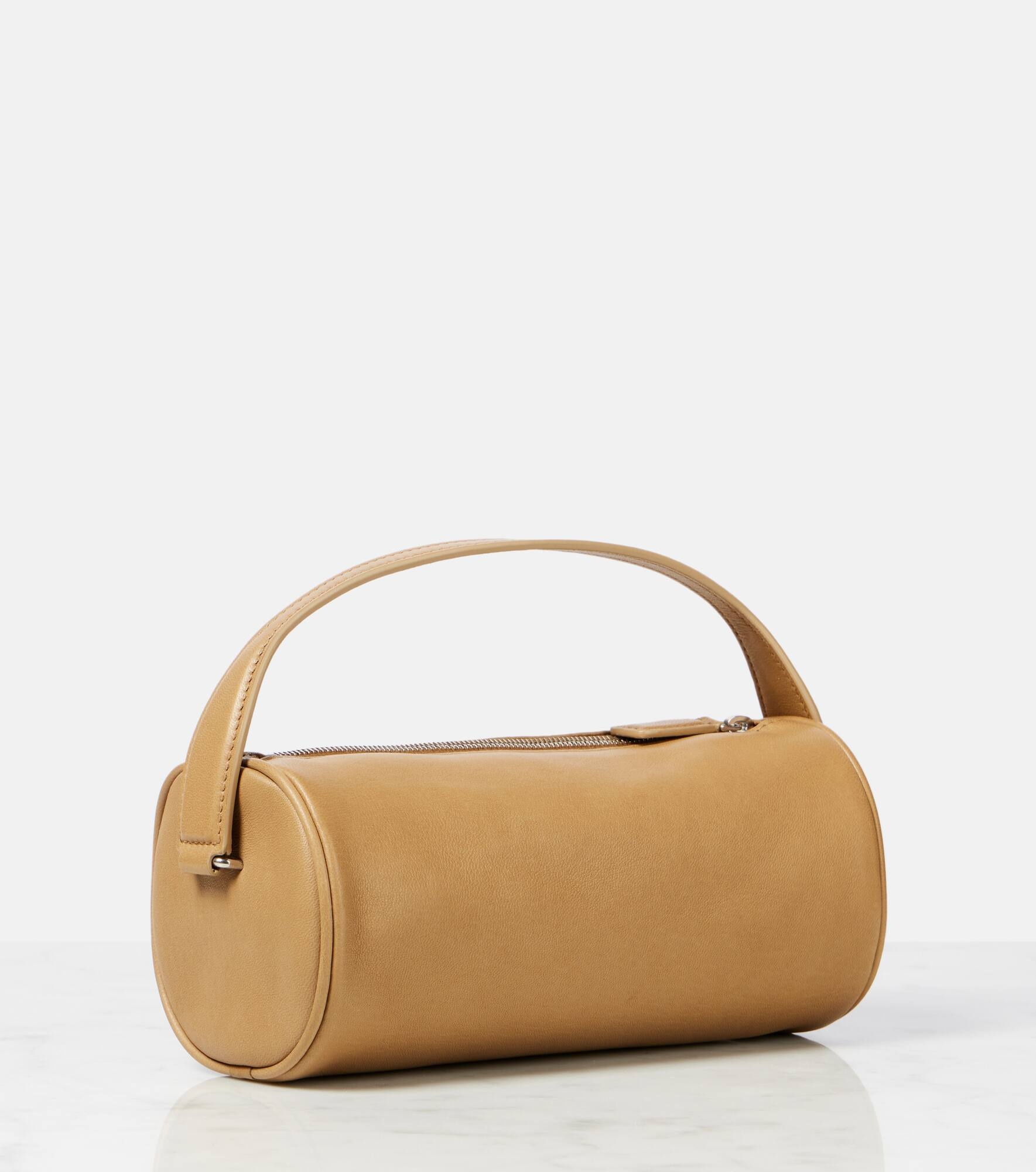 Round '90s leather tote bag - 4