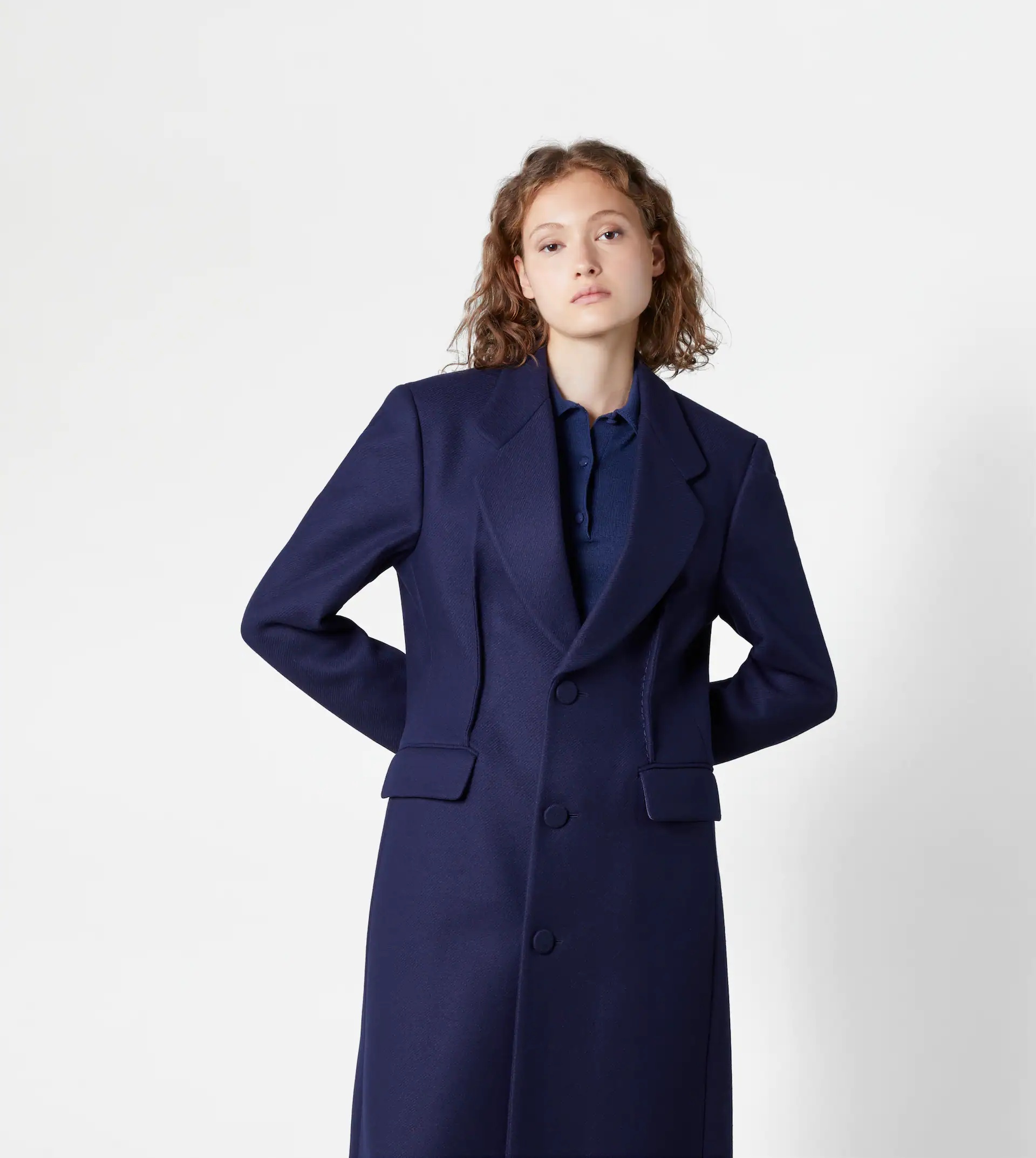 WOOL BLEND COAT - BLUE - 6