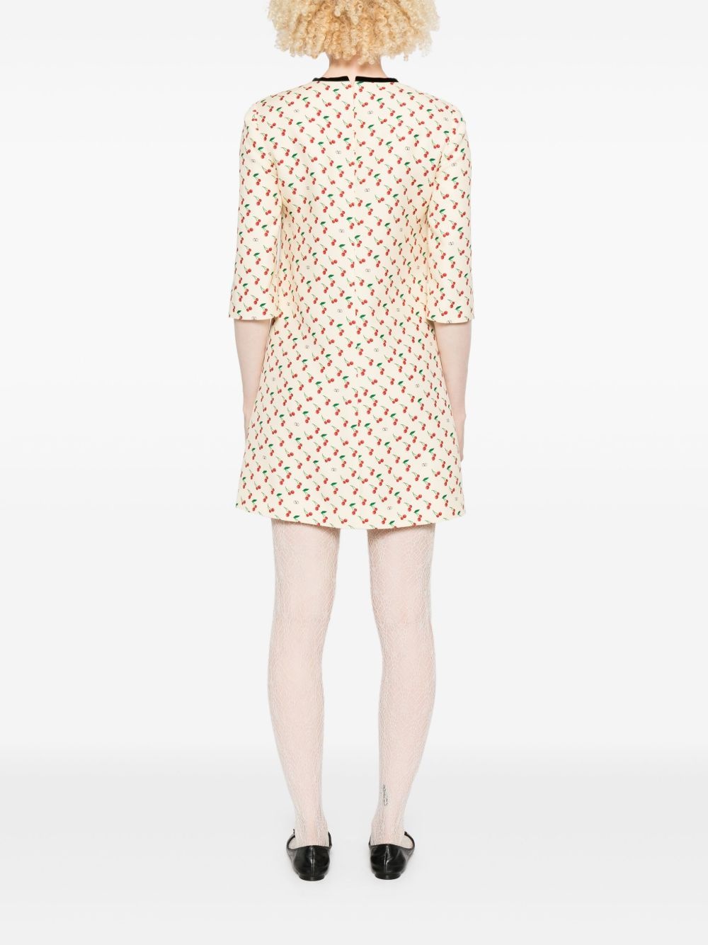 cherry-motif dress - 4