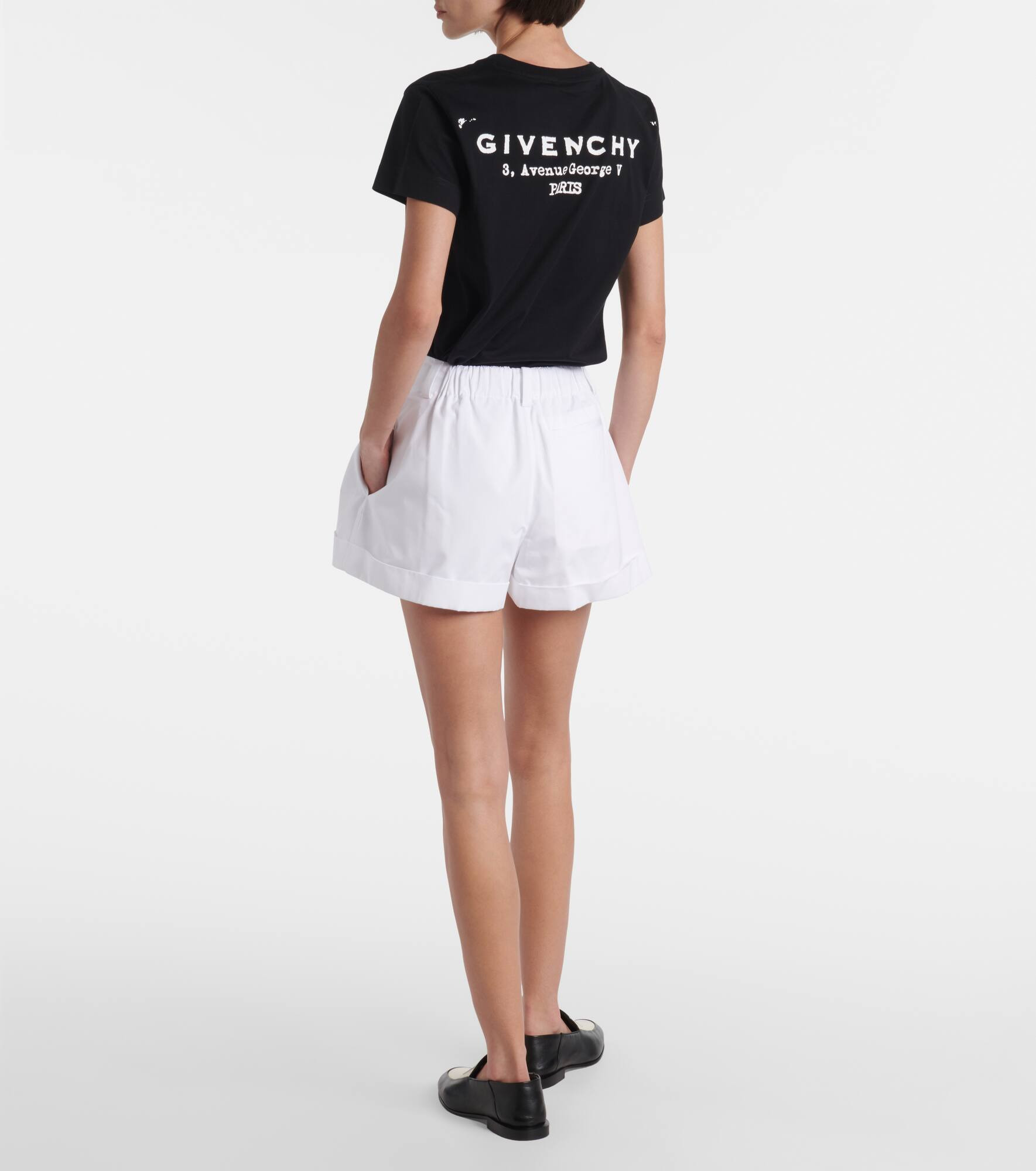 Pleated cotton poplin shorts - 3