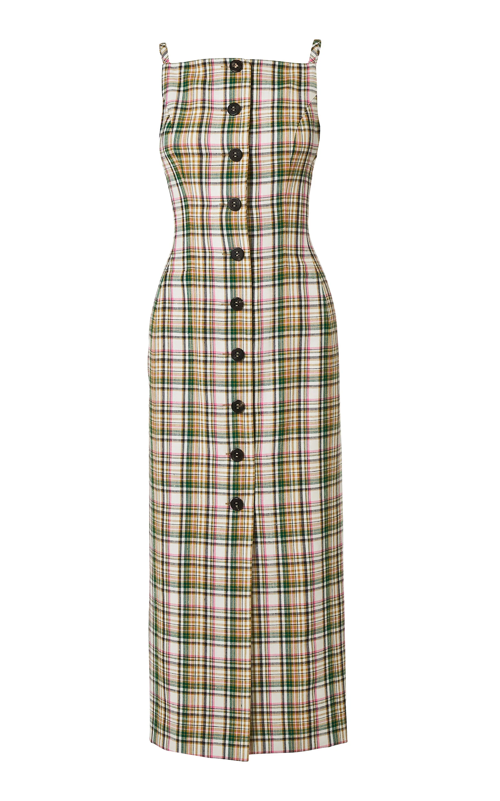 Check Plaid Tailoring Midi Pencil Dress plaid - 1