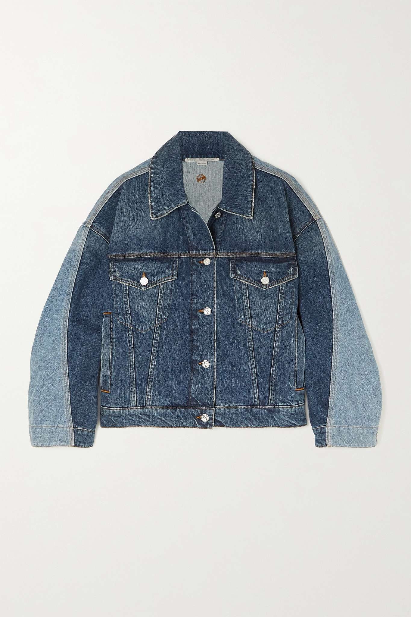 + NET SUSTAIN Double Vintage two-tone denim jacket - 1